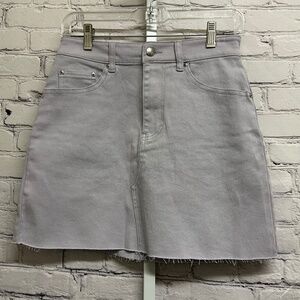 BCBG GENERATION - Light purple Crop Denim Mini Skirt